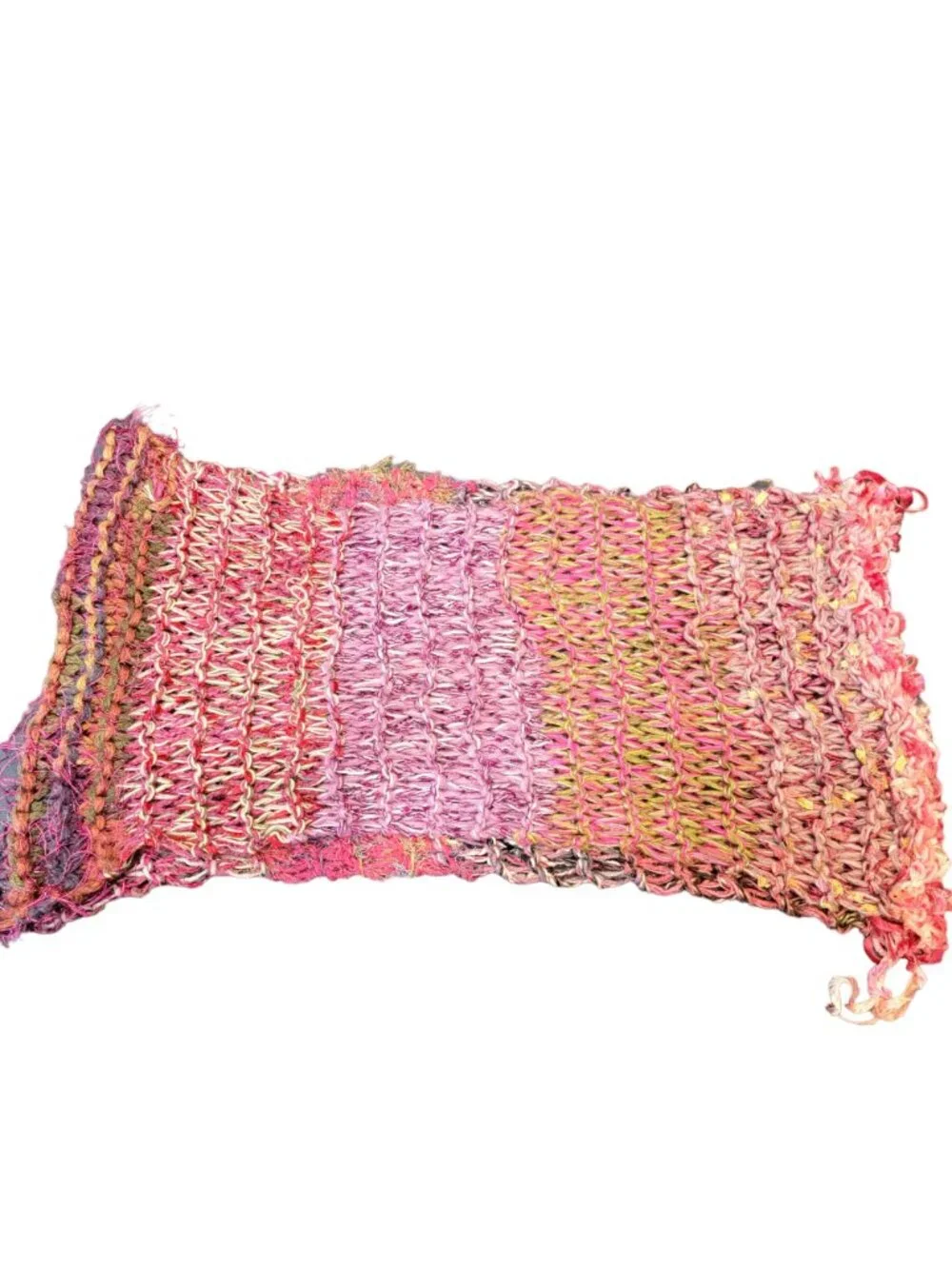 Colorful Fringe Oversize Infinity Scarf Wrap Crochet Knit Women Pink Purple Soft